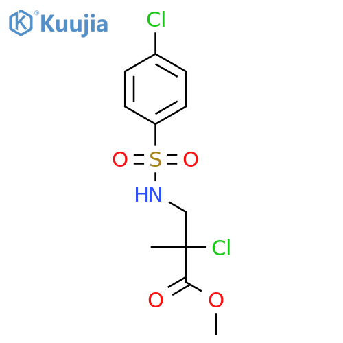 methyl 2-chloro-3-(4-chlorobenzenesulfonamido)-2-methylpropanoate structure