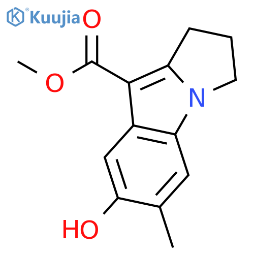1H-Pyrrolo[1,2-a]indole-9-carboxylic acid, 2,3-dihydro-7-hydroxy-6-methyl-, methyl ester structure