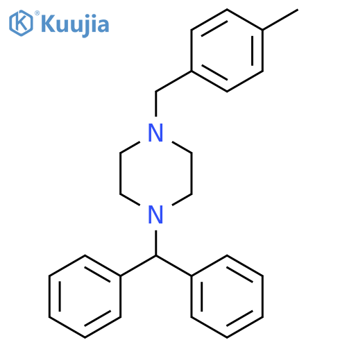 Piperazine, 1-(diphenylmethyl)-4-[(4-methylphenyl)methyl]- structure