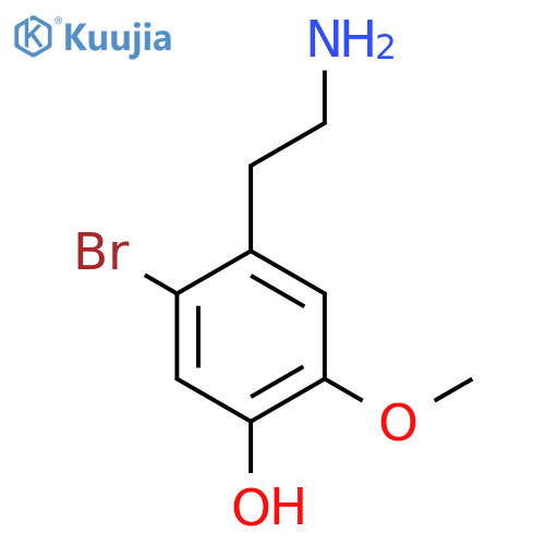 4-(2-aminoethyl)-5-bromo-2-methoxyphenol structure