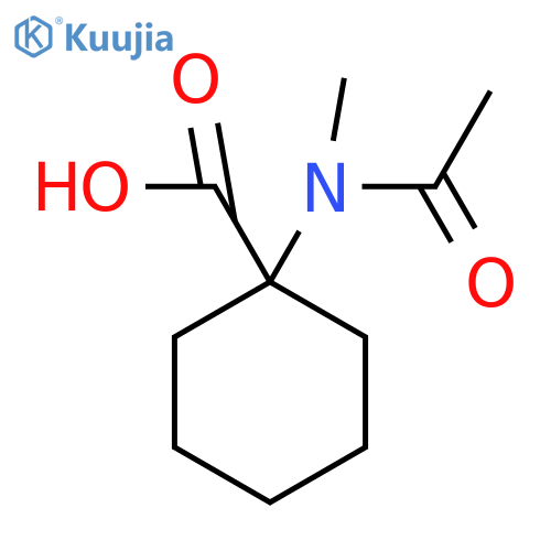 1-(N-methylacetamido)cyclohexane-1-carboxylic acid structure