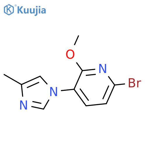 6-Bromo-2-methoxy-3-(4-methyl-1H-imidazol-1-yl)pyridine structure