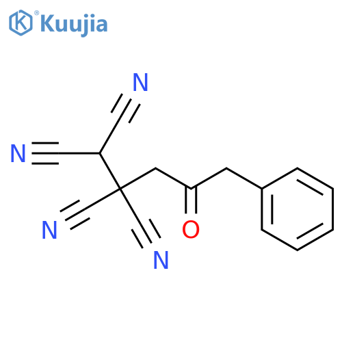 4-oxo-5-phenylpentane-1,1,2,2-tetracarbonitrile structure
