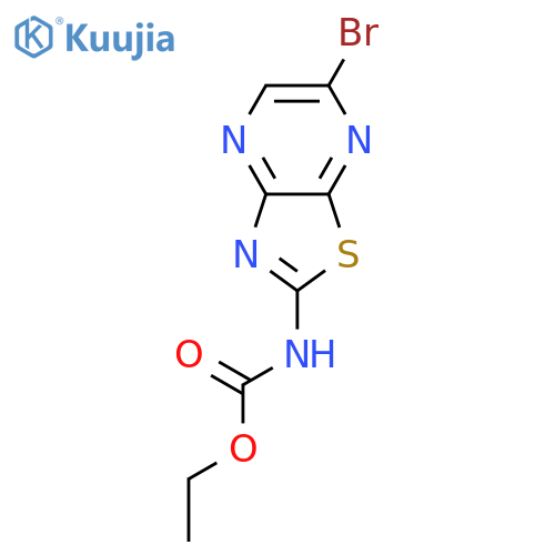 Ethyl (6-bromothiazolo[4,5-b]pyrazin-2-yl)carbamate structure