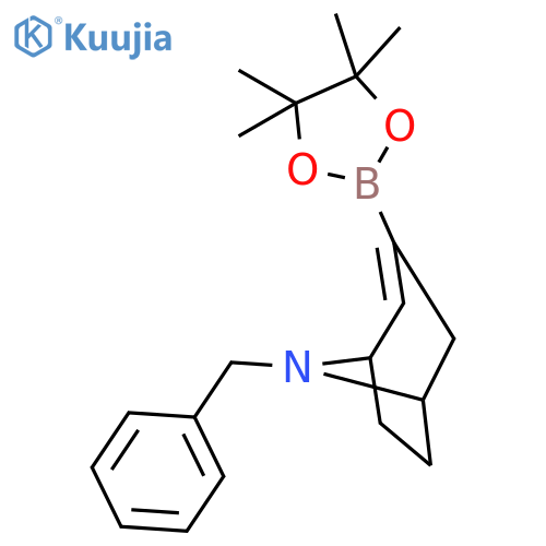8-benzyl-3-(4,4,5,5-tetramethyl-1,3,2-dioxaborolan-2-yl)-8-azabicyclo[3.2.1]oct-2-ene structure