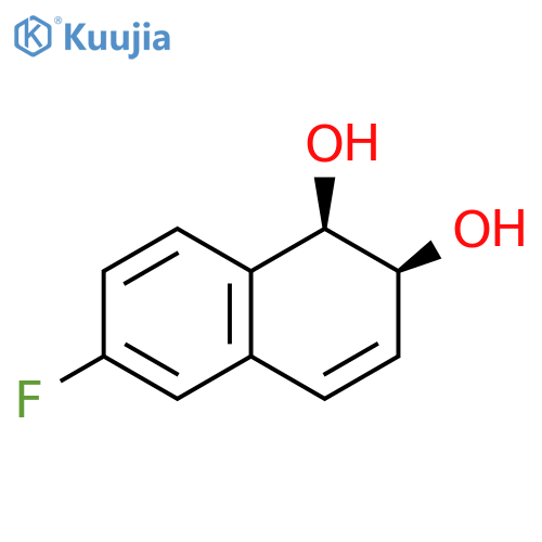 1,2-Naphthalenediol, 6-fluoro-1,2-dihydro-, (1R,2S)- structure