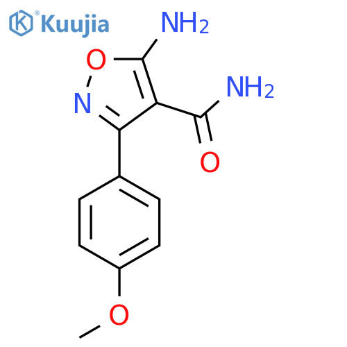 5-Amino-3-(4-methoxyphenyl)-1,2-oxazole-4-carboxamide structure