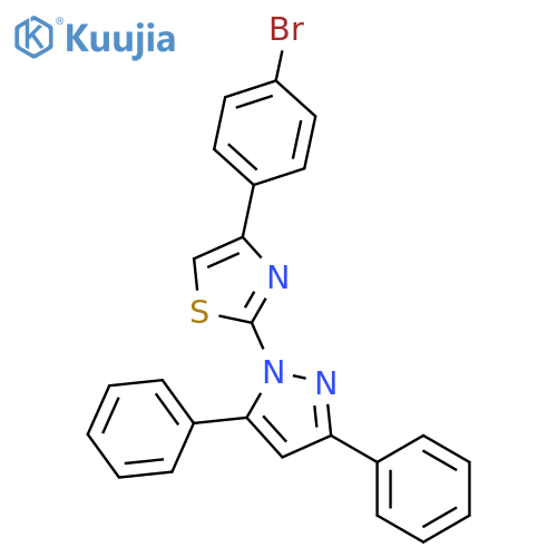 THIAZOLE, 4-(4-BROMOPHENYL)-2-(3,5-DIPHENYL-1H-PYRAZOL-1-YL)- structure