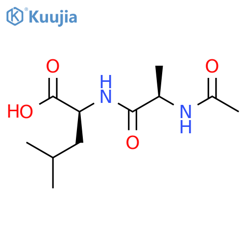 (2S)-2-[(2R)-2-acetamidopropanamido]-4-methylpentanoic acid structure