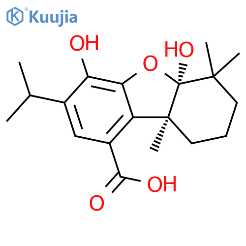 1-Dibenzofurancarboxylic acid, 5a,6,7,8,9,9a-hexahydro-4,5a-dihydroxy-6,6,9a-trimethyl-3-(1-methylethyl)-, (5aS,9aS)- structure