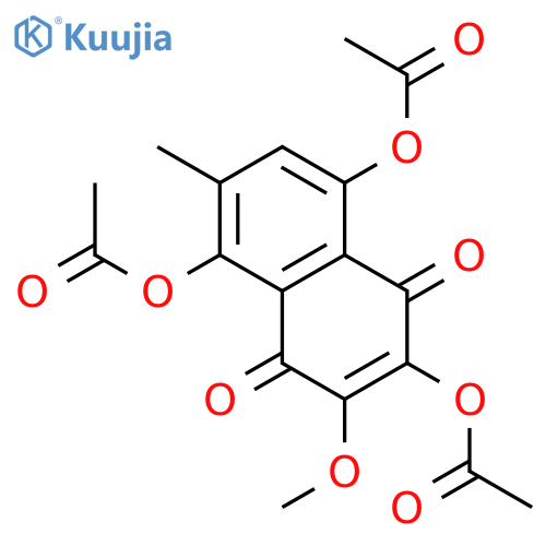 (4,7-diacetyloxy-6-methoxy-3-methyl-5,8-dioxonaphthalen-1-yl) acetate structure