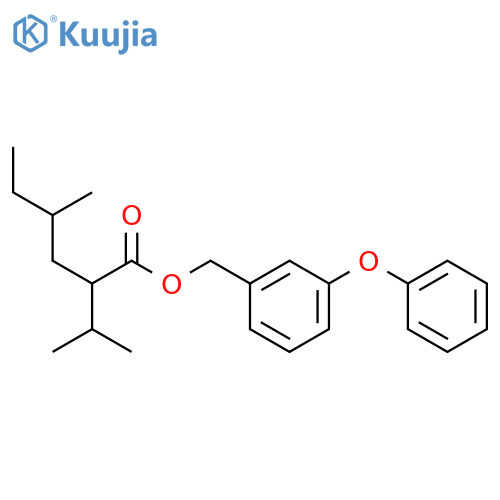 Hexanoic acid,4-methyl-2-(1-methylethyl)-, (3-phenoxyphenyl)methyl ester structure