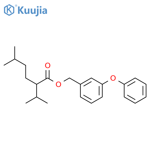 Hexanoic acid,5-methyl-2-(1-methylethyl)-, (3-phenoxyphenyl)methyl ester structure