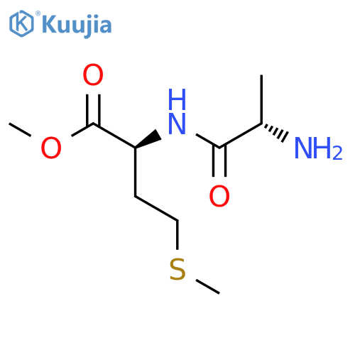 methyl (2S)-2-(2S)-2-aminopropanamido-4-(methylsulfanyl)butanoate structure