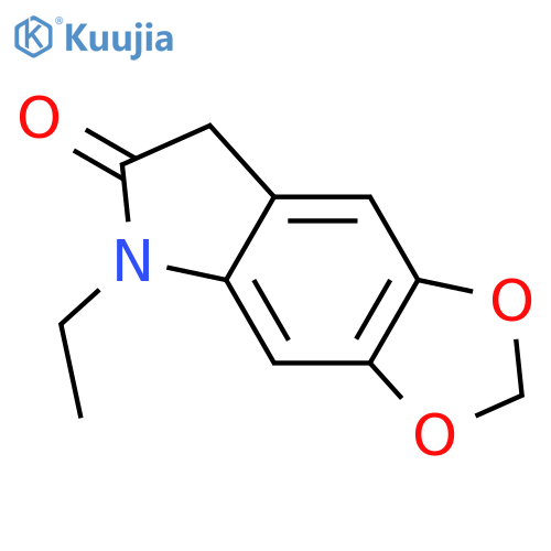 6H-1,3-Dioxolo[4,5-f]indol-6-one, 5-ethyl-5,7-dihydro- structure