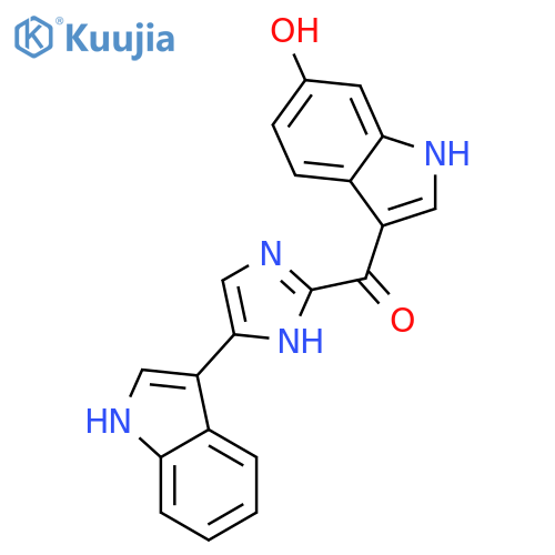 Methanone,(6-hydroxy-1H-indol-3-yl)[5-(1H-indol-3-yl)-1H-imidazol-2-yl]- structure