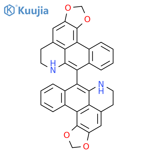 8,8'-Bibenzo[g]-1,3-dioxolo[4,5]benzo[1,2,3-de]quinoline,5,5',6,6',7,7'-hexahydro- structure