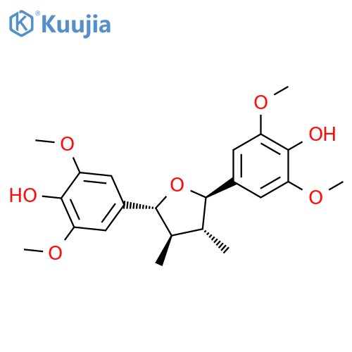 Phenol, 4,4'-[(2R,3R,4R,5R)-tetrahydro-3,4-dimethyl-2,5-furandiyl]bis[2,6-dimethoxy-, rel- structure
