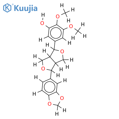(+)-(7alpha,7'alpha,8alpha, 8'alpha)-4,5-dimethoxy-3',4'-(methylenedioxy)-7,9': 7',9-diepoxylignan-3-ol structure