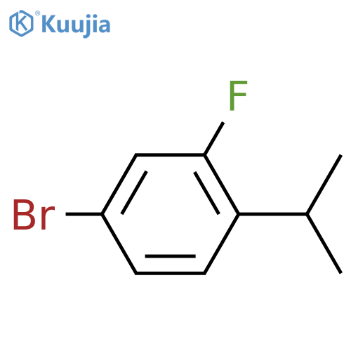 Benzene, 4-bromo-2-fluoro-1-(1-methylethyl)- structure