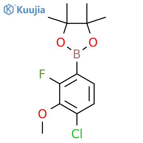 2-(4-chloro-2-fluoro-3-methoxyphenyl)-4,4,5,5-tetramethyl-1,3,2-dioxaborolane structure