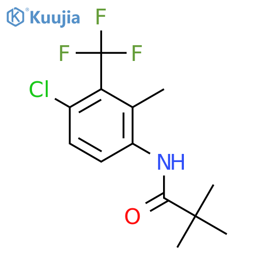 N-4-Chloro-2-methyl-3-(trifluoromethyl)phenyl-2,2-dimethylpropanamide structure