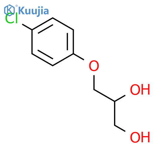 (2R)-3-(4-chlorophenoxy)propane-1,2-diol structure
