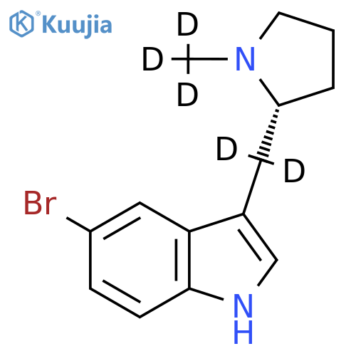 (R)-5-Bromo-3-(N-methylpyrrolidin-2-ylmethyl-d5)-1H-indole structure