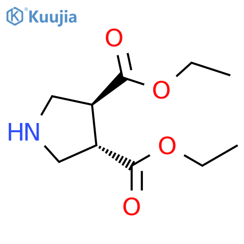3,4-Pyrrolidinedicarboxylic acid, 3,4-diethyl ester, (3S,4S)- structure