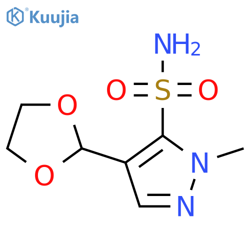 4-(1,3-dioxolan-2-yl)-1-methyl-1H-pyrazole-5-sulfonamide structure