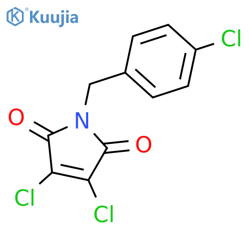 3,4-dichloro-1-[(4-chlorophenyl)methyl]pyrrole-2,5-dione structure