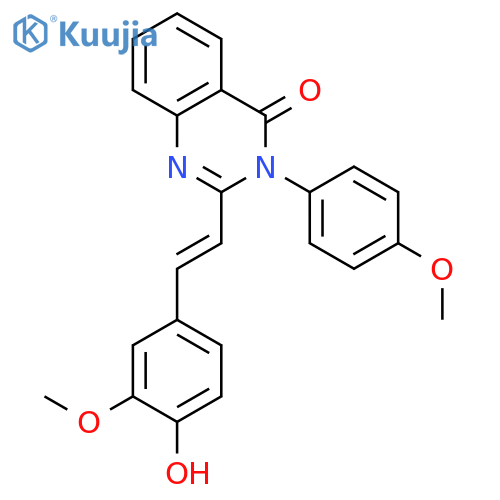4(3H)-Quinazolinone, 2-[2-(4-hydroxy-3-methoxyphenyl)ethenyl]-3-(4-methoxyphenyl)- structure