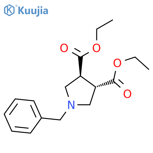 3,4-diethyl (3S,4S)-1-benzylpyrrolidine-3,4-dicarboxylate structure