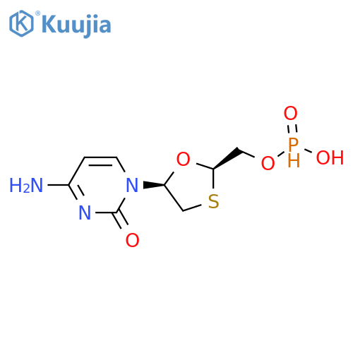Phosphonic Acid Mono(2R,5S)-5-(4-amino-2-oxo-1(2H)-pyrimidinyl)-1,3-oxathiolan-2-ylmethyl Ester structure