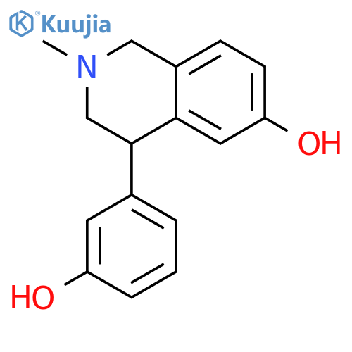 6-Isoquinolinol, 1,2,3,4-tetrahydro-4-(3-hydroxyphenyl)-2-methyl- structure