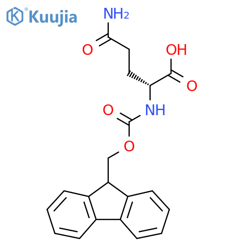 (2R)-4-carbamoyl-2-({[(9H-fluoren-9-yl)methoxy]carbonyl}amino)butanoic acid structure