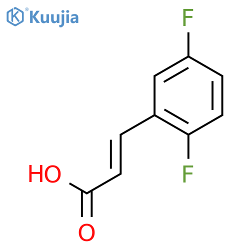 (2E)-3-(2,5-difluorophenyl)prop-2-enoic acid structure