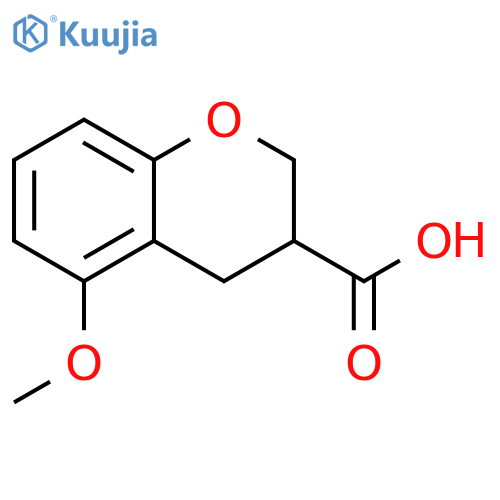 5-methoxy-3,4-dihydro-2H-1-benzopyran-3-carboxylic acid structure