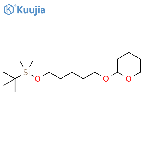 Silane,(1,1-dimethylethyl)dimethyl[[5-[(tetrahydro-2H-pyran-2-yl)oxy]pentyl]oxy]- structure