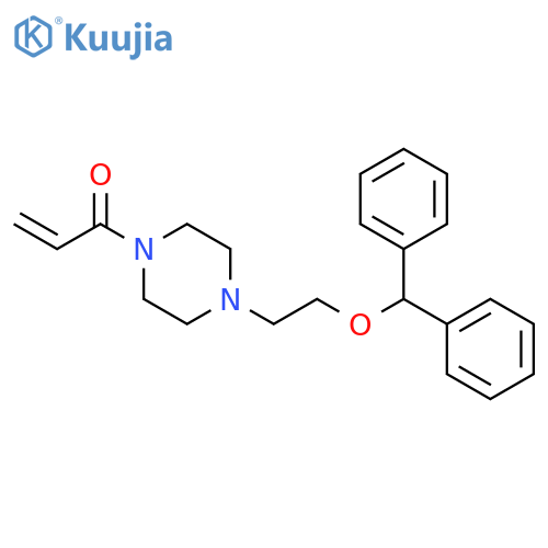 2-Propen-1-one, 1-[4-[2-(diphenylmethoxy)ethyl]-1-piperazinyl]- structure