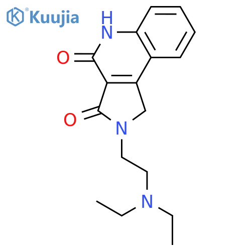 1H-PYRROLO[3,4-C]QUINOLINE-3,4(2H,5H)-DIONE, 2-[2-(DIETHYLAMINO)ETHYL]- structure