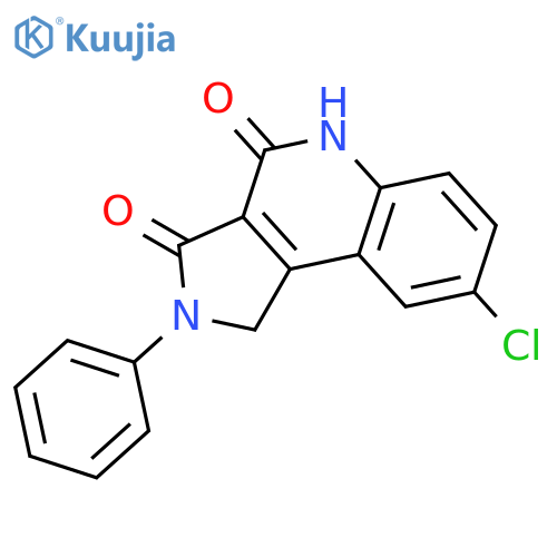 1H-Pyrrolo[3,4-c]quinoline-3,4(2H,5H)-dione, 8-chloro-2-phenyl- structure