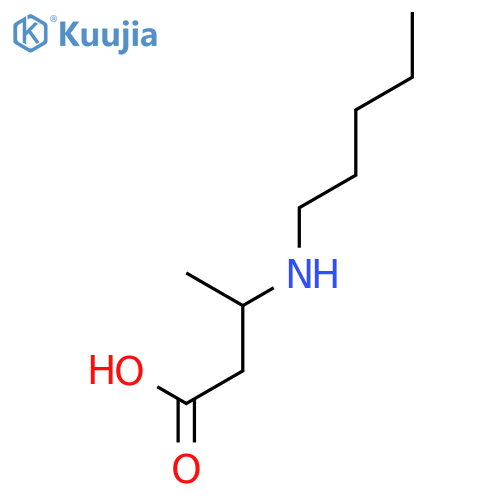 BUTANOIC ACID, 3-(PENTYLAMINO)- structure