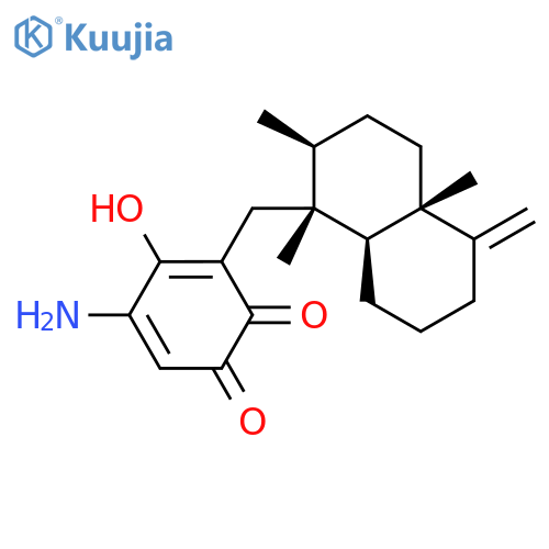 2,5-Cyclohexadiene-1,4-dione,5-amino-3-[[(1R,2S,4aS,8aS)-decahydro-1,2,4a-trimethyl-5-methylene-1-naphthalenyl]methyl]-2-hydroxy- structure