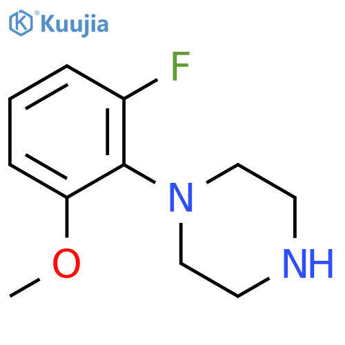 1-(2-fluoro-6-methoxyphenyl)piperazine structure