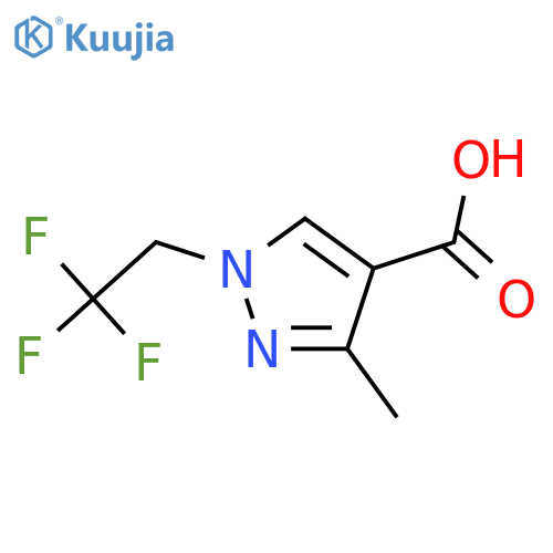 3-Methyl-1-(2,2,2-trifluoroethyl)-1H-pyrazole-4-carboxylic Acid structure