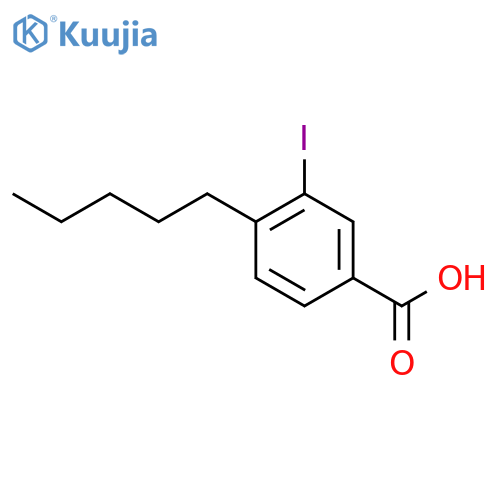 3-iodo-4-pentylbenzoic acid structure