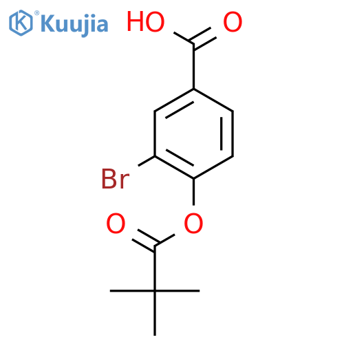 3-Bromo-4-(pivaloyloxy)benzoic acid structure
