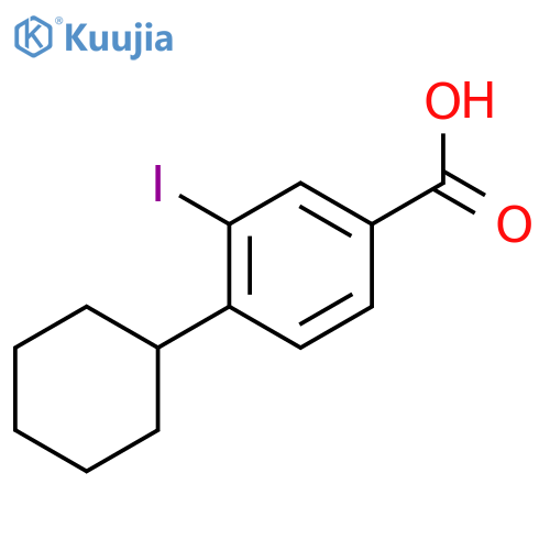 4-Cyclohexyl-3-iodobenzoic acid structure