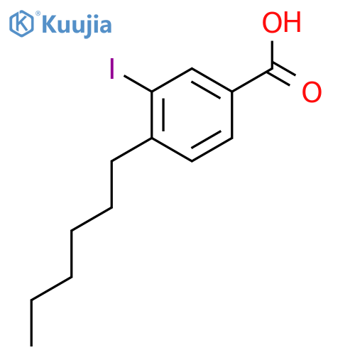 4-Hexyl-3-iodobenzoic acid structure